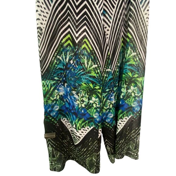 Bisou Bisou Tropical Floral Wide Leg Palazzo Loungewear Bohemian Pants Medium - Picture 6 of 13